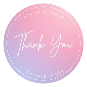 Custom 2" Thank You Stickers #PinkPurple #ThankYouStickers